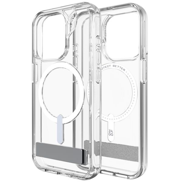 ZAGG Crystal Palace Snap KickStand Case met MagSafe iPhone 15 Pro - Transparant