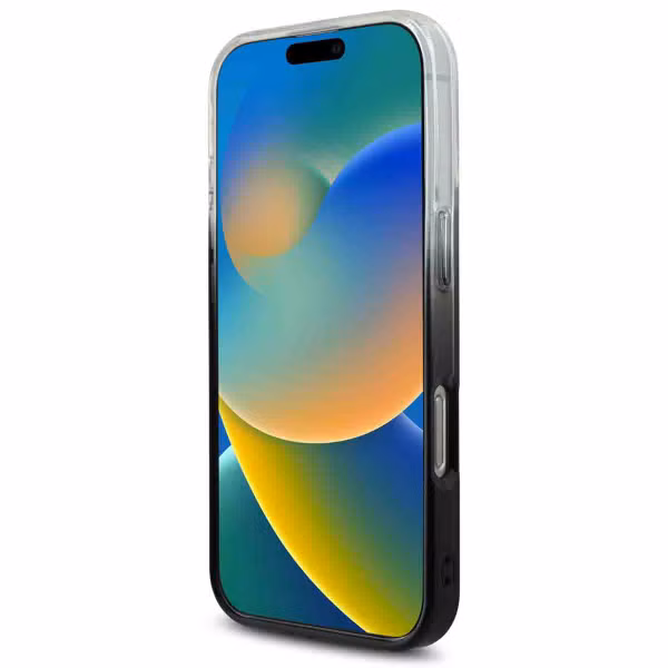 Guess MagSafe IML Glitter Gradient Case Apple iPhone 16 Pro - Zwart