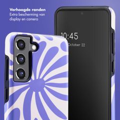 Selencia Vivid Backcover Samsung Galaxy S21 FE - Modern Bloom Sapphire Blue