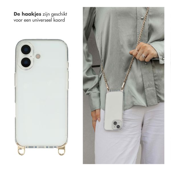 Selencia Backcover met afneembare haakjes Apple iPhone 17 - Transparant