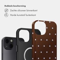 Selencia Vivid Backcover met MagSafe Apple iPhone 13 - Happy Dots Chocolate