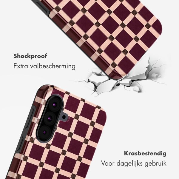 Selencia Vivid Backcover Samsung Galaxy A37 (5G) - Check This Burgundy