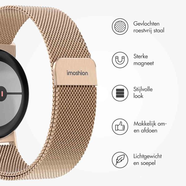 imoshion Milanees magnetisch bandje Google Pixel Watch 3 / 4 (45 mm) - Rose Gold