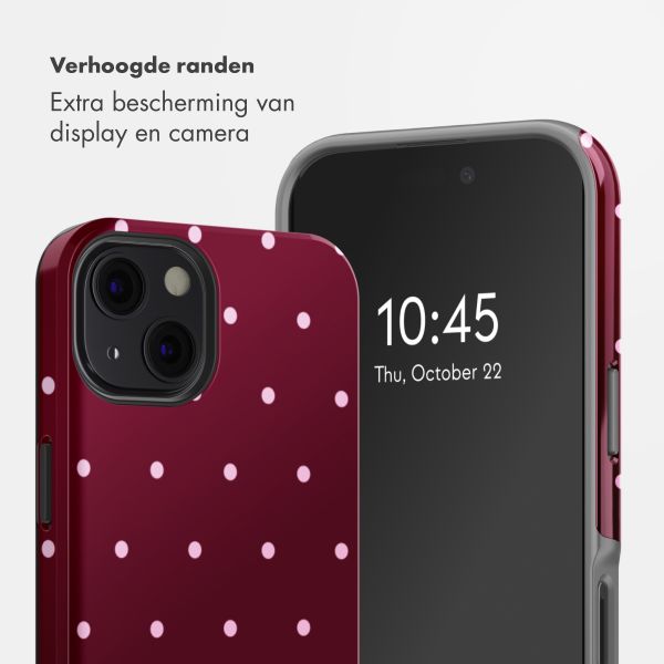 Selencia Vivid Backcover Apple iPhone 13 - Happy Dots Burgundy