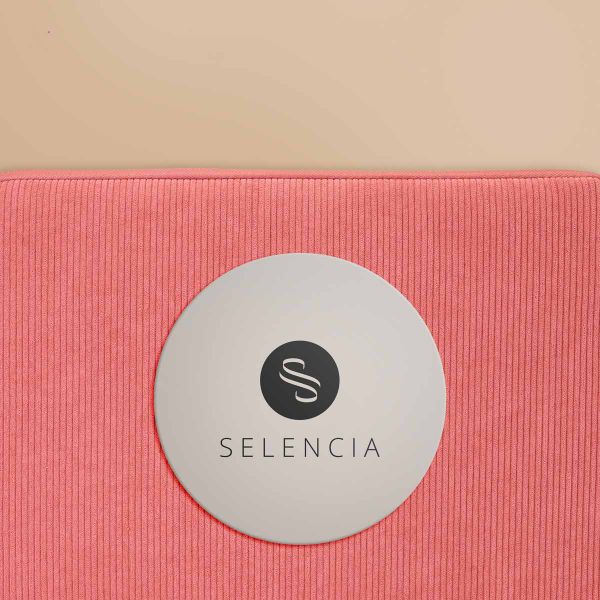 Selencia Corduroy Laptop hoes 15-16 inch - Laptopsleeve - Old Pink