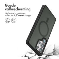 Accezz Rugged Frosted MagSafe Backcover Samsung Galaxy S25 Ultra - Zwart