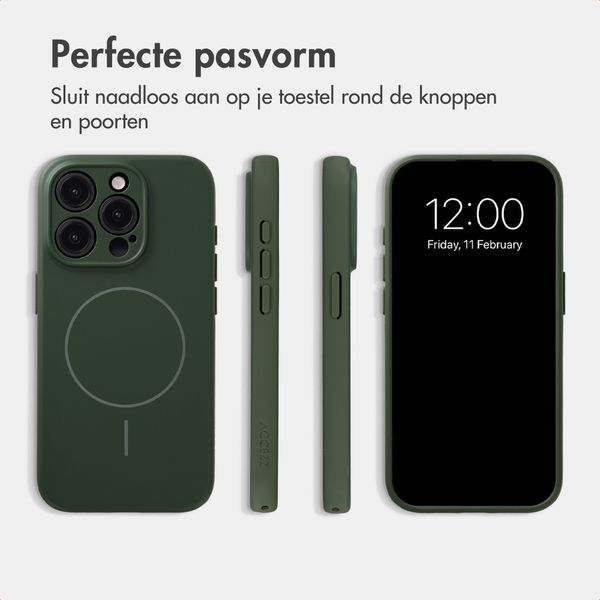 Accezz Grip Backcover met MagSafe Apple iPhone 15 Pro - Donkergroen