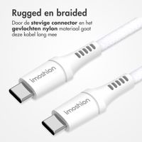 imoshion Magnetische braided kabel - USB-C naar USB-C - 1 meter - Wit