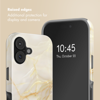 Selencia Vivid Back Cover with MagSafe Apple iPhone 17 - Golden Beige Marble