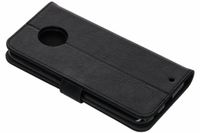 Luxe Lederen Bookcase Motorola Moto G6 Plus - Zwart