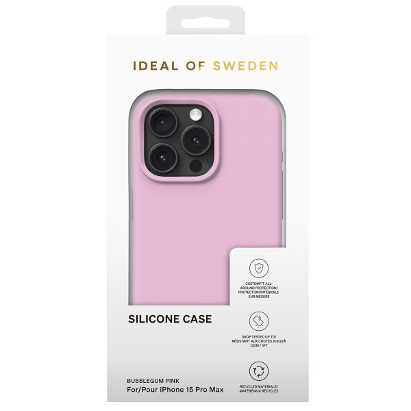 iDeal of Sweden Silicone Case iPhone 15 Pro Max - Bubble Gum Pink