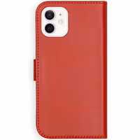 Selencia Echt Leren Bookcase Apple iPhone 12 Mini - Rood