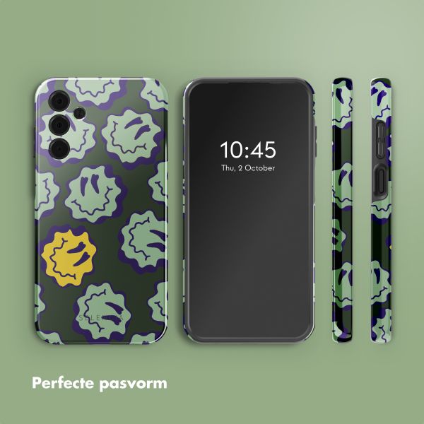 Selencia Vivid Backcover Samsung Galaxy A15 (5G) - Wavy Smiley Green