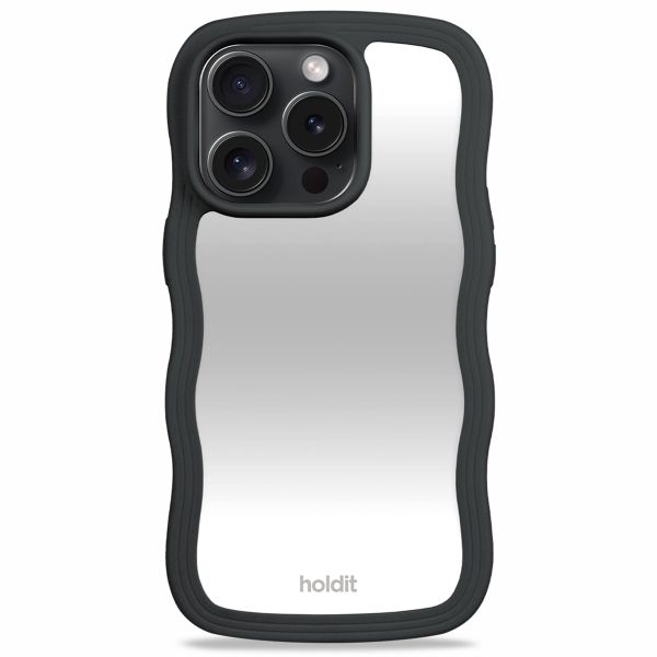 Holdit Wavy Case iPhone 14 Pro - Black / Mirror