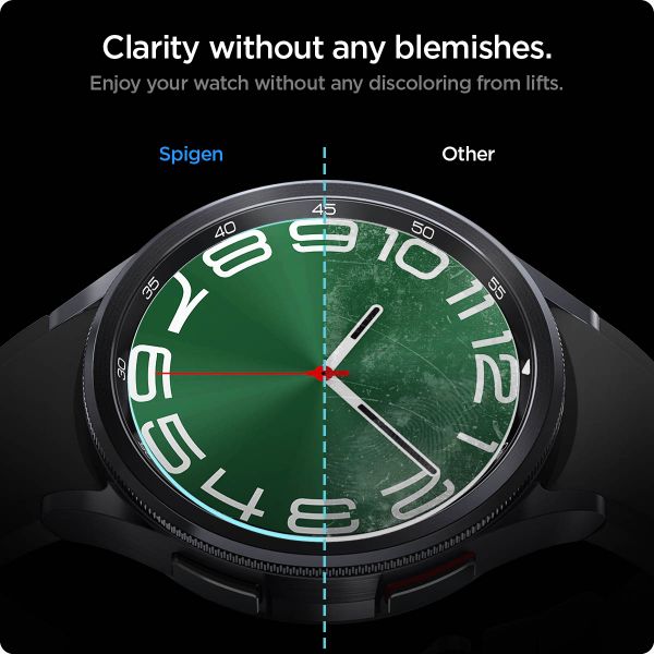 Spigen EZ FIT Glas.tR Screenprotector met applicator Samsung Galaxy Watch 6 Classic - 47 mm - Transparant