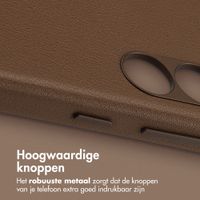 Accezz MagSafe Leather Backcover Samsung Galaxy S25 - Coffee Brown