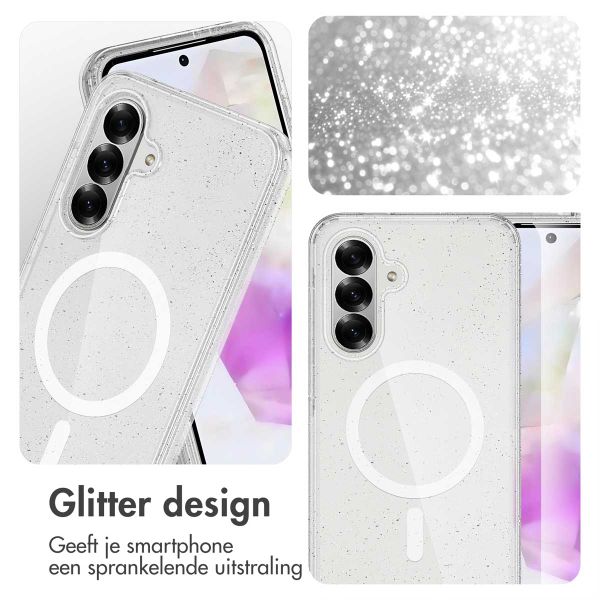 imoshion Glitter Backcover met MagSafe Samsung Galaxy A36 - Glitter Transparant