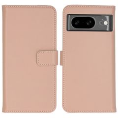 Selencia Echt Leren Bookcase Google Pixel 8 - Dusty Pink