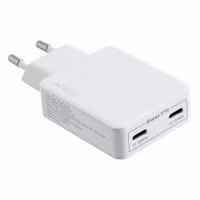Accezz Ultra Slim GaN Oplader - 2x USB-C - 65W - Wit