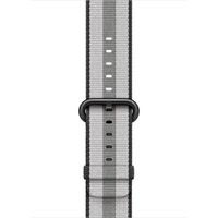 Apple Woven Nylon band Apple Watch Series 1 t/m 10 / SE / Ultra (2) (44/45/46/49 mm) - Black Stripe