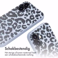 imoshion Siliconen design hoesje met koord Apple iPhone 16 - Animal Lila