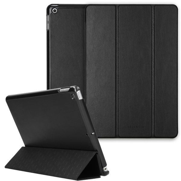 Selencia Vegan Lederen Trifold Bookcase iPad 9 (2021) 10.2 inch / iPad 8 (2020) 10.2 inch / iPad 7 (2019) 10.2 inch 