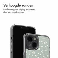 imoshion Design hoesje Apple iPhone 14 - Smoke Green Flowers