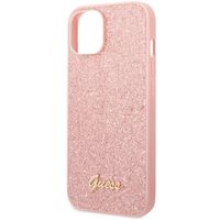 Guess Glitter Flakes Backcover Apple iPhone 14 - Roze