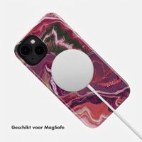 Selencia Vivid Backcover met MagSafe Apple iPhone 14 - Marble Purple