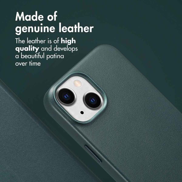 Accezz 2-in-1 Leather Bookcase with MagSafe Apple iPhone 14 - Cedar Green