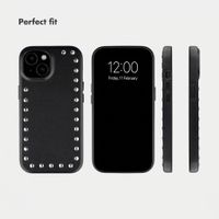 Selencia Studs Back Cover with MagSafe Apple iPhone 15 - Velvet Black