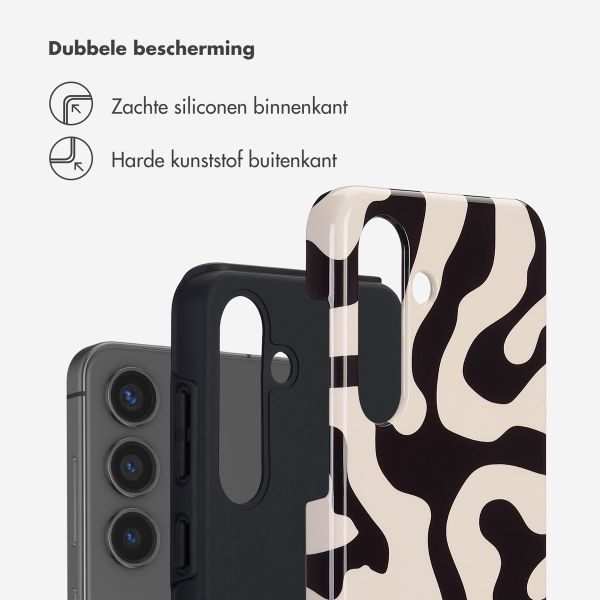 Selencia Vivid Backcover Samsung Galaxy S25 - Art Wave Black