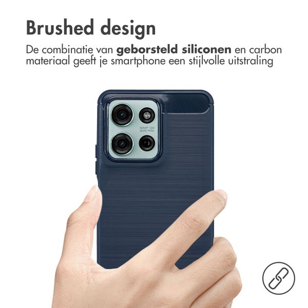 imoshion Brushed Backcover Motorola Moto G75 5G - Donkerblauw