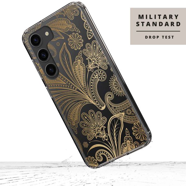 Selencia Fashion Extra Beschermende Backcover Samsung Galaxy S23 Plus - Paisley Gold