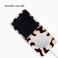 Selencia Vivid Backcover met MagSafe Samsung Galaxy Z Flip 8 - Art Wave Black