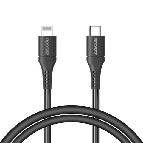 Accezz Lightning naar USB-C kabel - MFi certificering - 1 meter - Zwart