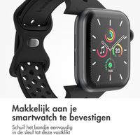 imoshion Sport⁺ bandje Apple Watch Series 1 t/m 9 / SE (38/40/41 mm) | Series 10 / 11 (42 mm) - Maat S/M - Zwart
