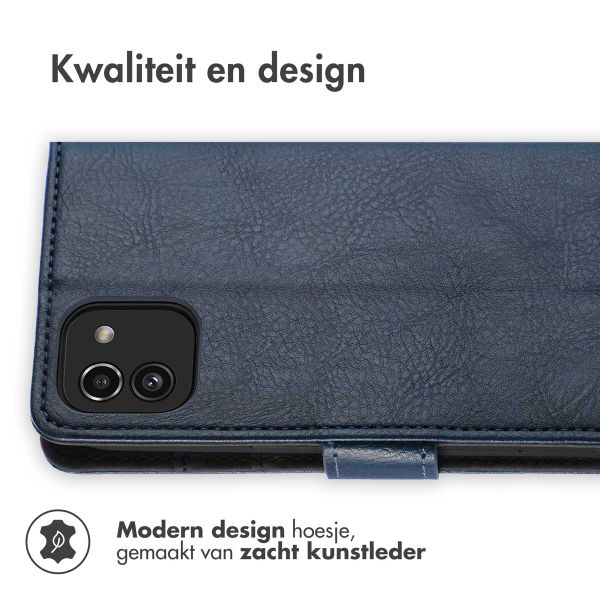 imoshion Luxe Bookcase Samsung Galaxy A03 - Donkerblauw