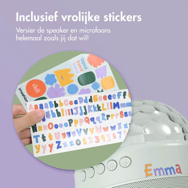 imoshion Sing & Shine Karaoke set - Speaker en 2 Microfoons - Lavender Lilac