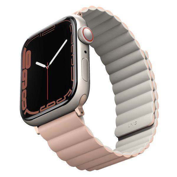 Uniq Revix dubbelzijdig bandje Apple Watch Series 1 t/m 10 / SE / Ultra (2) (44/45/46/49 mm) - Pink/Beige