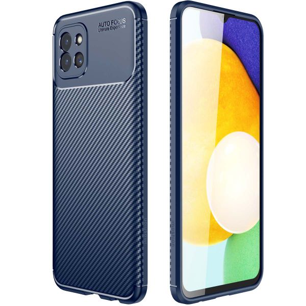 imoshion Carbon Softcase Backcover Samsung Galaxy A03 - Blauw