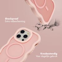 Selencia Wavy Backcover met MagSafe Apple iPhone 14 Pro - Soft Pink
