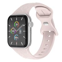 imoshion Gegraveerd siliconen bandje Apple Watch Series 1 t/m 9 / SE (38/40/41 mm) | Series 10 (42 mm) - Roze