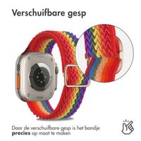 imoshion Elastisch nylon bandje Apple Watch Series 1-10 / SE / Ultra (2) - 42/44/45/46/49 mm - Rainbow