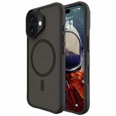 imoshion Rugged Hybrid Carbon Case met MagSafe Apple iPhone 16 - Zwart