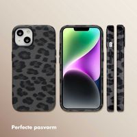 Selencia Sabi Backcover Panterprint met MagSafe Apple iPhone 14 - Midnight Black
