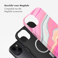 Selencia Vivid Tough Backcover met MagSafe iPhone 13 - Pastel Lipstick Marble