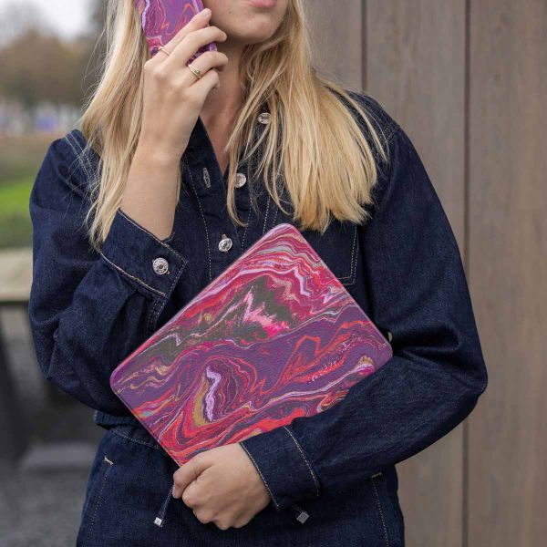 Selencia Vivid tablethoes Apple iPad Air 11 inch (2025) M3 / (2024) M2 / Air 5 (2022) / Air 4 (2020) - Marble Plum
