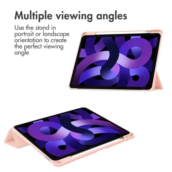 imoshion Trifold Hard Case Book Cover Apple iPad Air 11 inch (2026) M4 / (2025) M3 / (2024) M2 / Air 5 (2022) / Air 4 (2020) - Pink