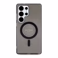 Guess MagSafe IML Rhinestones Case Samsung Galaxy S25 Ultra - Zwart